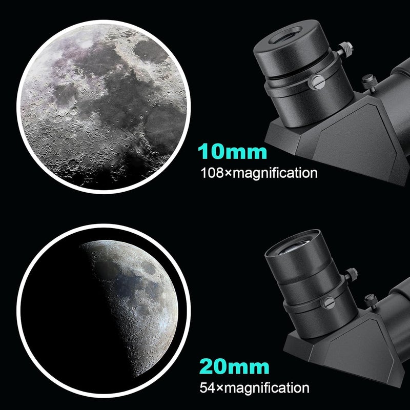 HOROX Maksutov-Cassegrain Telescopes for Adults Astronomy, 70mm Aperture Catadioptric Compound Telescope, Compact Portable Travel Telescope, w. Pro Tripod & Phone Adapter - Image 4